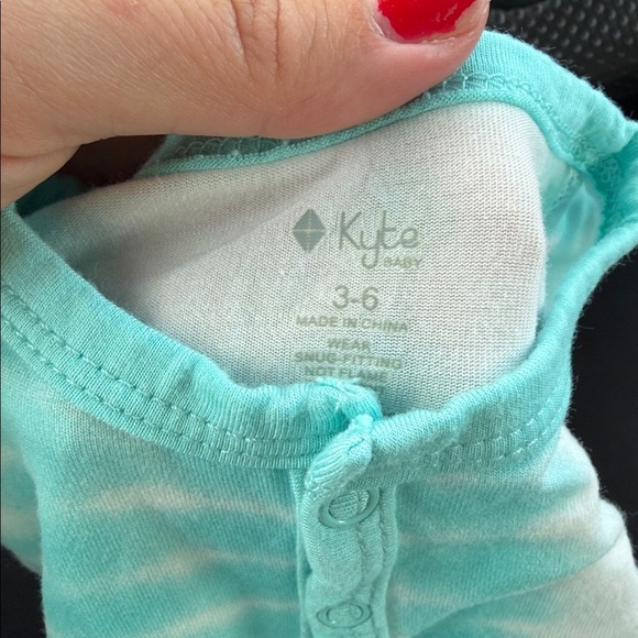 Kyte BABY Aqua and White Romper - Picture 3 of 3